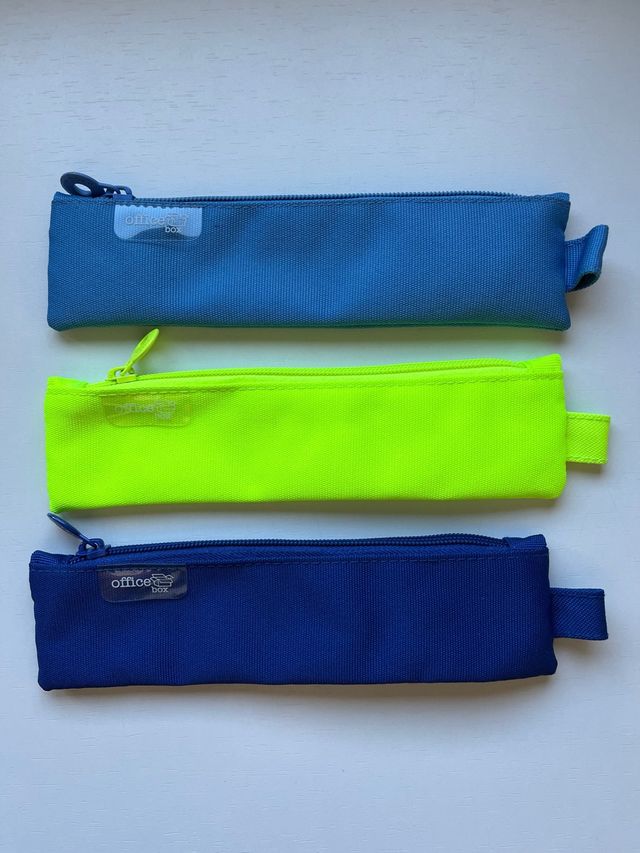 Pack 3 Estuches Office Box Azul y Verde