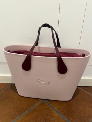 Borsa O Bag rosa con interno rosso