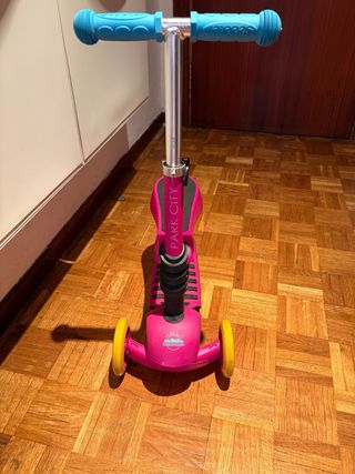 Patinete Infantil Asiento Park City Rosa 3 Ruedas