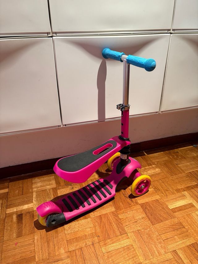 Patinete Infantil Asiento Park City Rosa 3 Ruedas