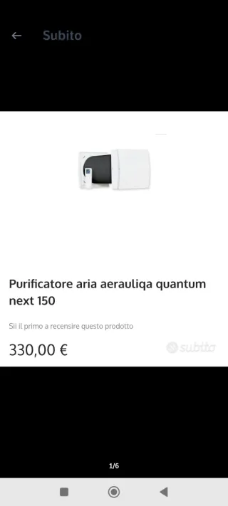 Purificato aria Aerauliqa Quant Next 150 difettoso