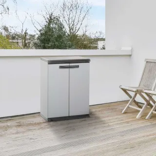 Mobile basso in resina Gardiun Sintra grigio 90/2/tp 62,5 x 39 x 84 cm