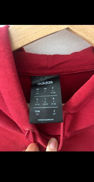 Sudadera Adidas Roja Talla S