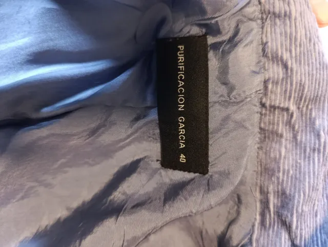 Chaqueta Purificación García azul/gris