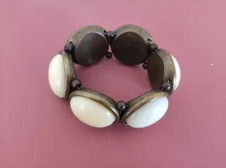 Pulsera color bronce y nácar