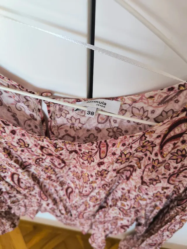 Camisa "Fórmula jóven", manga larga estampada M/38