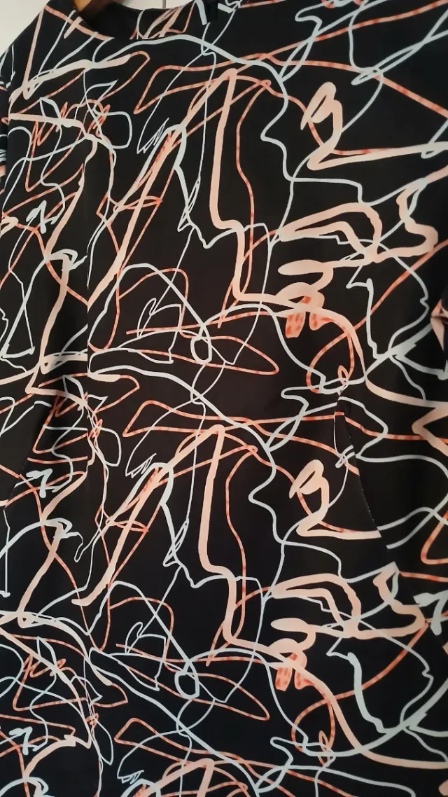 Vestido estampado multicolor manga larga