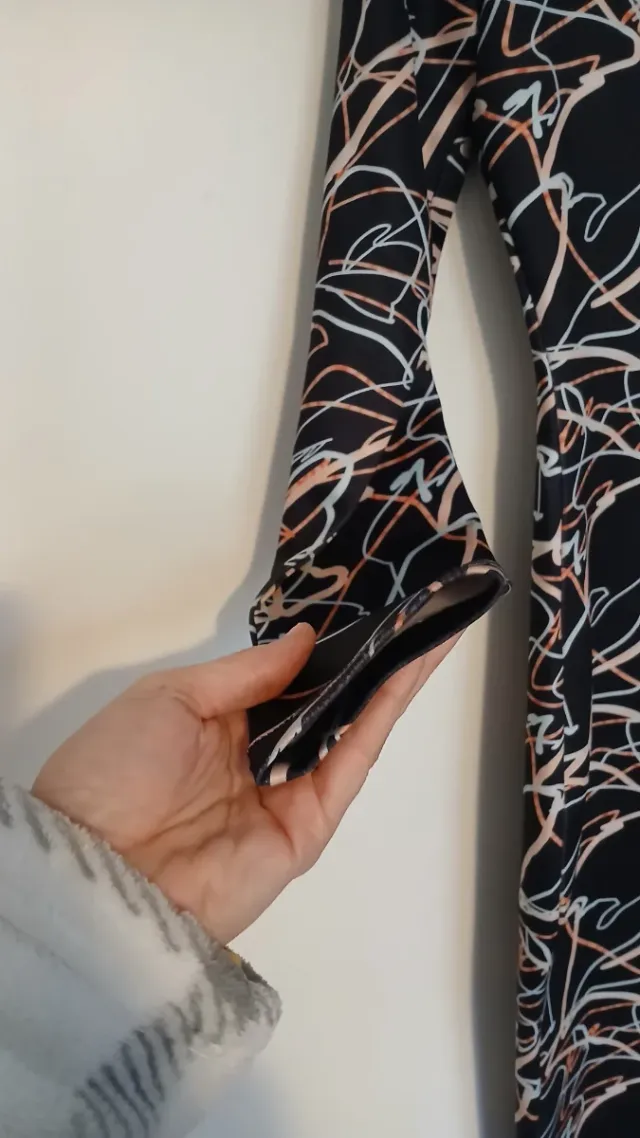 Vestido estampado multicolor manga larga