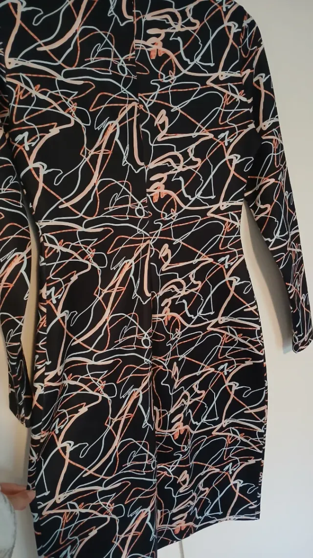 Vestido estampado multicolor manga larga