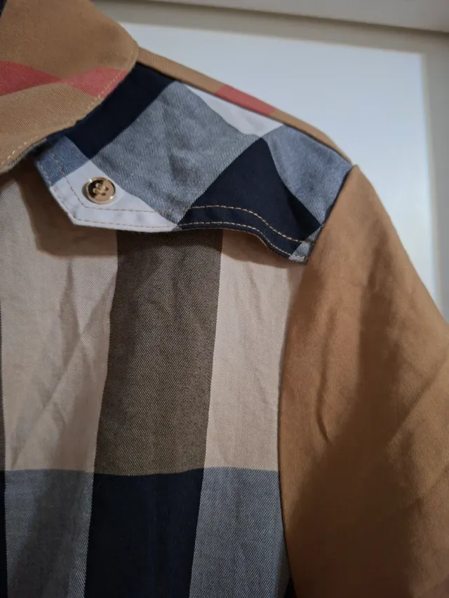 Vestito Burberry a Quadri a Manica Corta