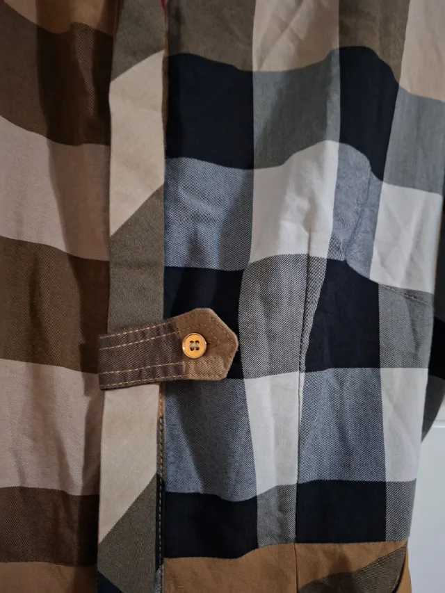 Vestito Burberry a Quadri a Manica Corta