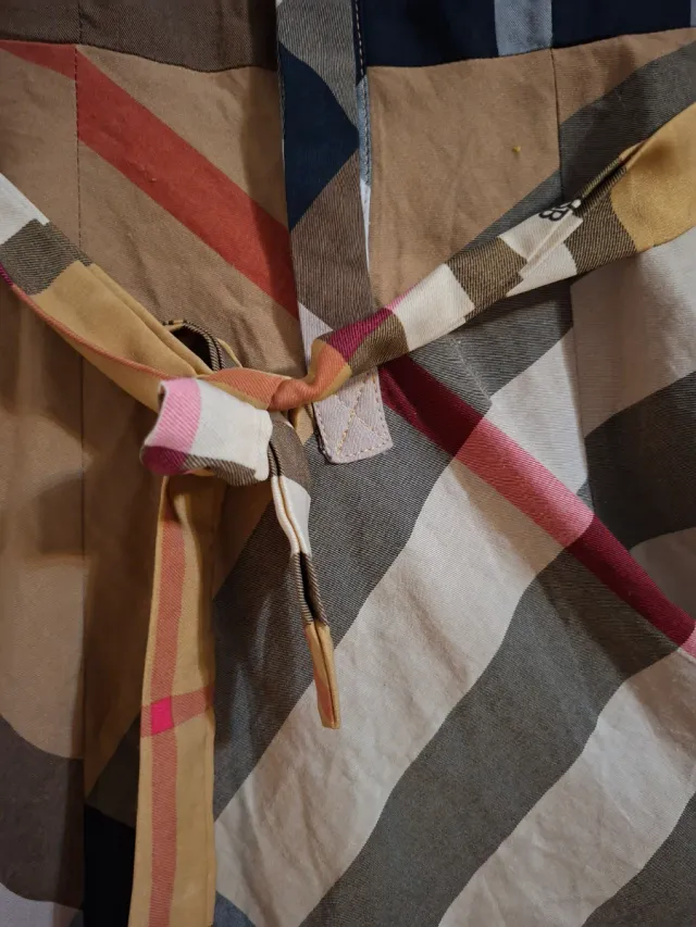 Vestito Burberry a Quadri a Manica Corta