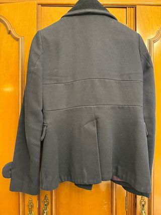 Mango Suit Chaquetón Negro y Morado