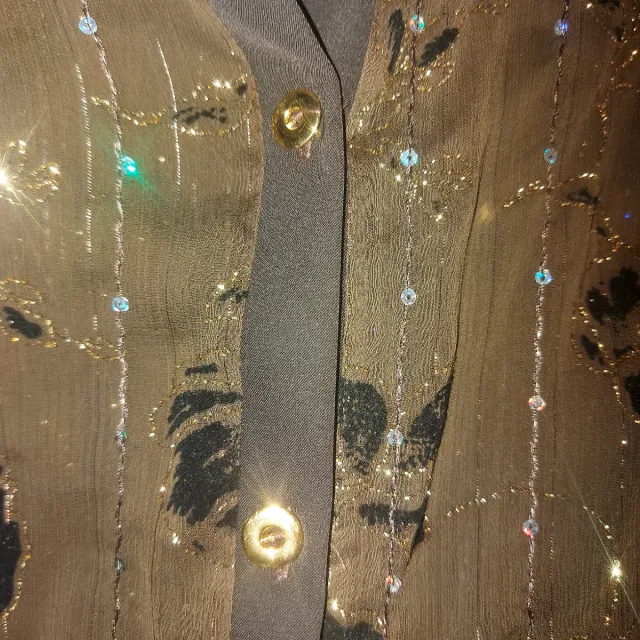 Camisa BOSCAR marrón y dorada