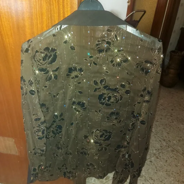 Camisa BOSCAR marrón y dorada