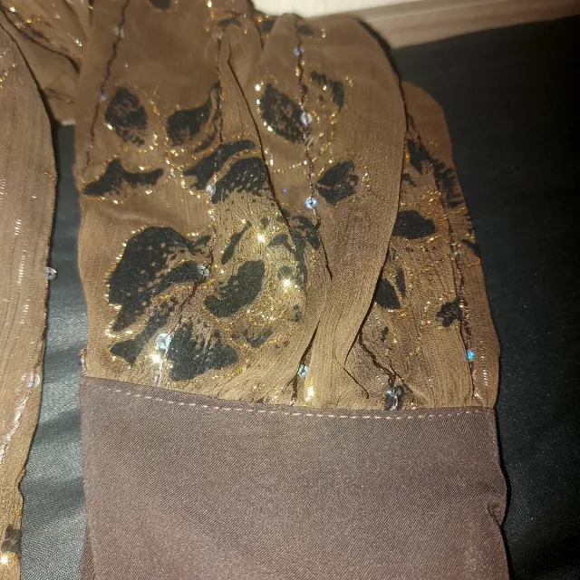 Camisa BOSCAR marrón y dorada