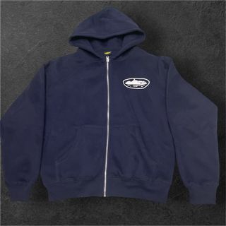 Sudadera Corteiz cremallera azul