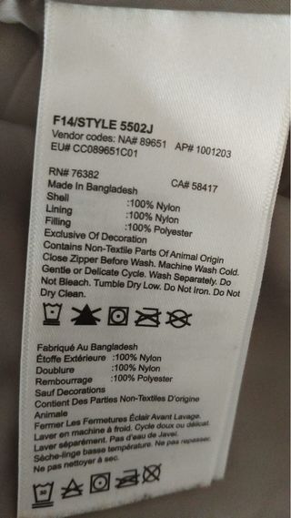 Timberland Giubbotto Uomo Nylon Cappuccio L