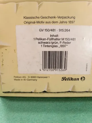 Set Penna Pelikan M150/481 + Inchiostro pennino F.