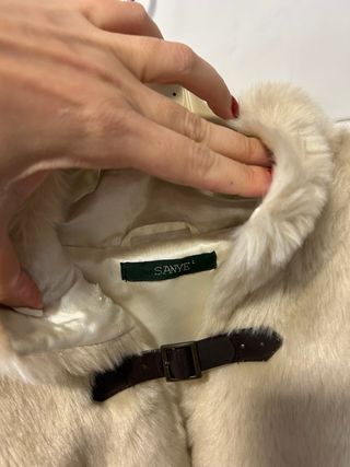 Chaleco de pelo beige