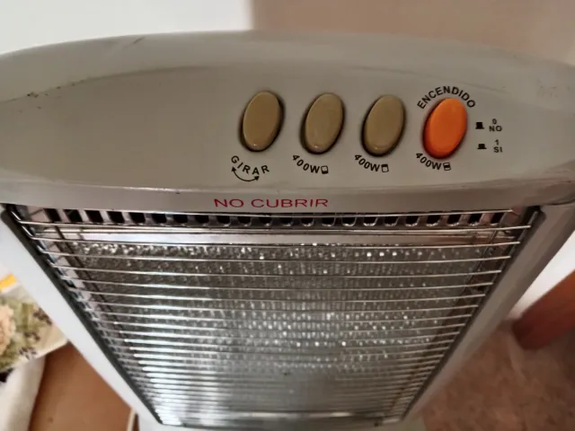 Calefactor Oper Gris y Blanco