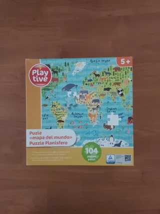 Puzzle Mapa del Mundo Playtive 104 piezas