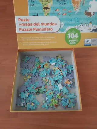 Puzzle Mapa del Mundo Playtive 104 piezas