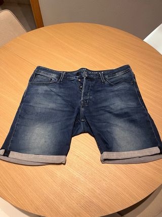 Pantalones cortos vaqueros azules