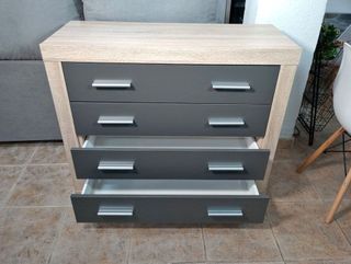 COMODA APARADOR 4 CAJONES + ESPEJO