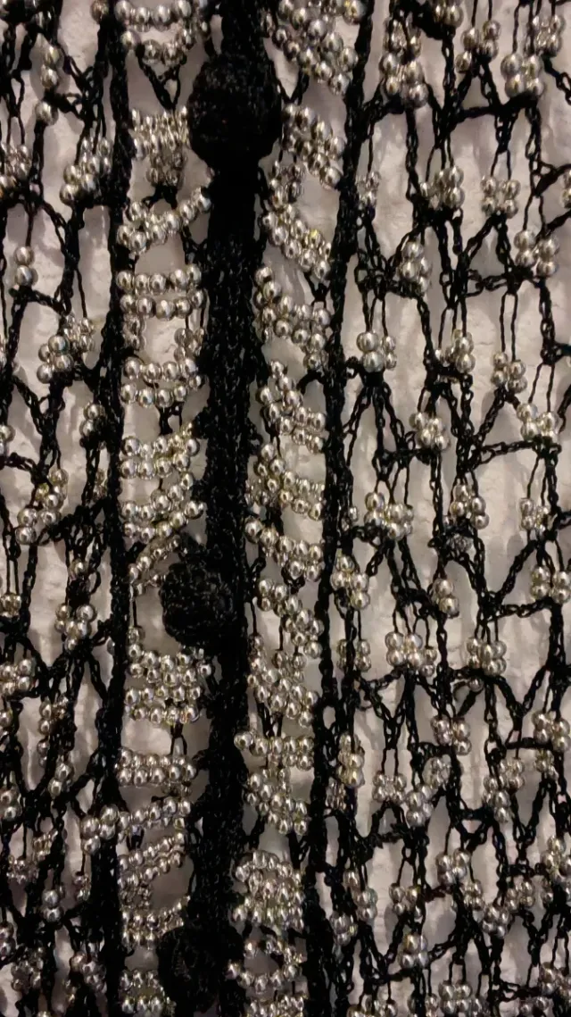 Chaleco fiesta mujer negro y plateado