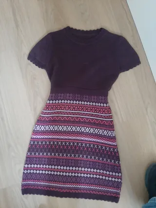 Vestido de punto estampado talla S
