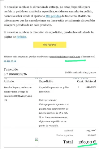 Tocador madera de acacia y latón