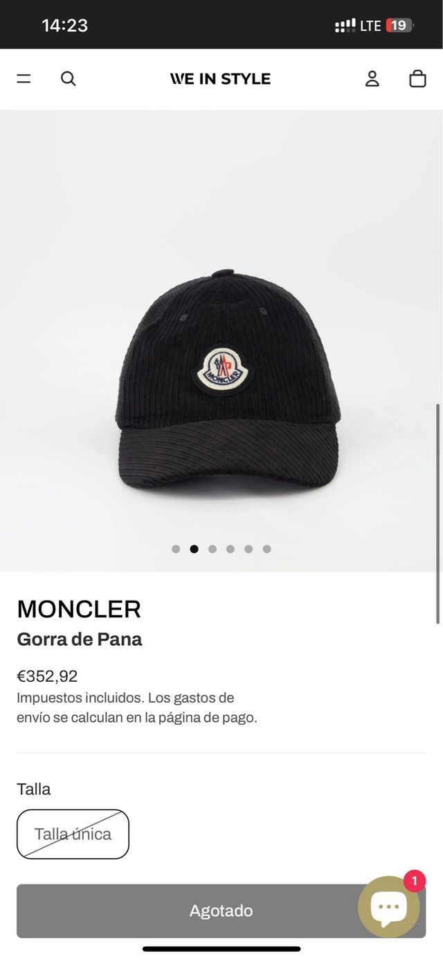 Moncler Gorra de Pana/Corduroy