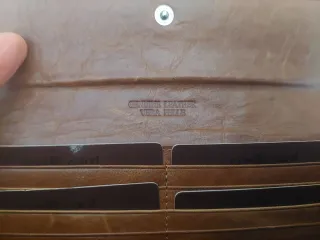 Cartera Billetera piel mujer Trenzado Marrón