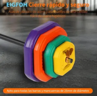 Kit Pesas 32kg + Barra 140cm