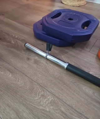 Kit Pesas 32kg + Barra 140cm