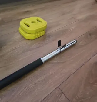 Kit Pesas 32kg + Barra 140cm