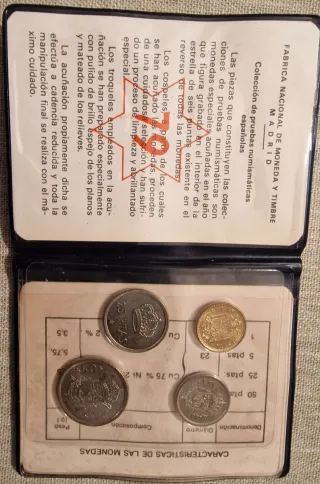 Cartera Monedas Juan Carlos I 1977 y 1979