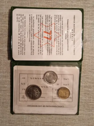 Cartera Monedas Juan Carlos I 1977 y 1979