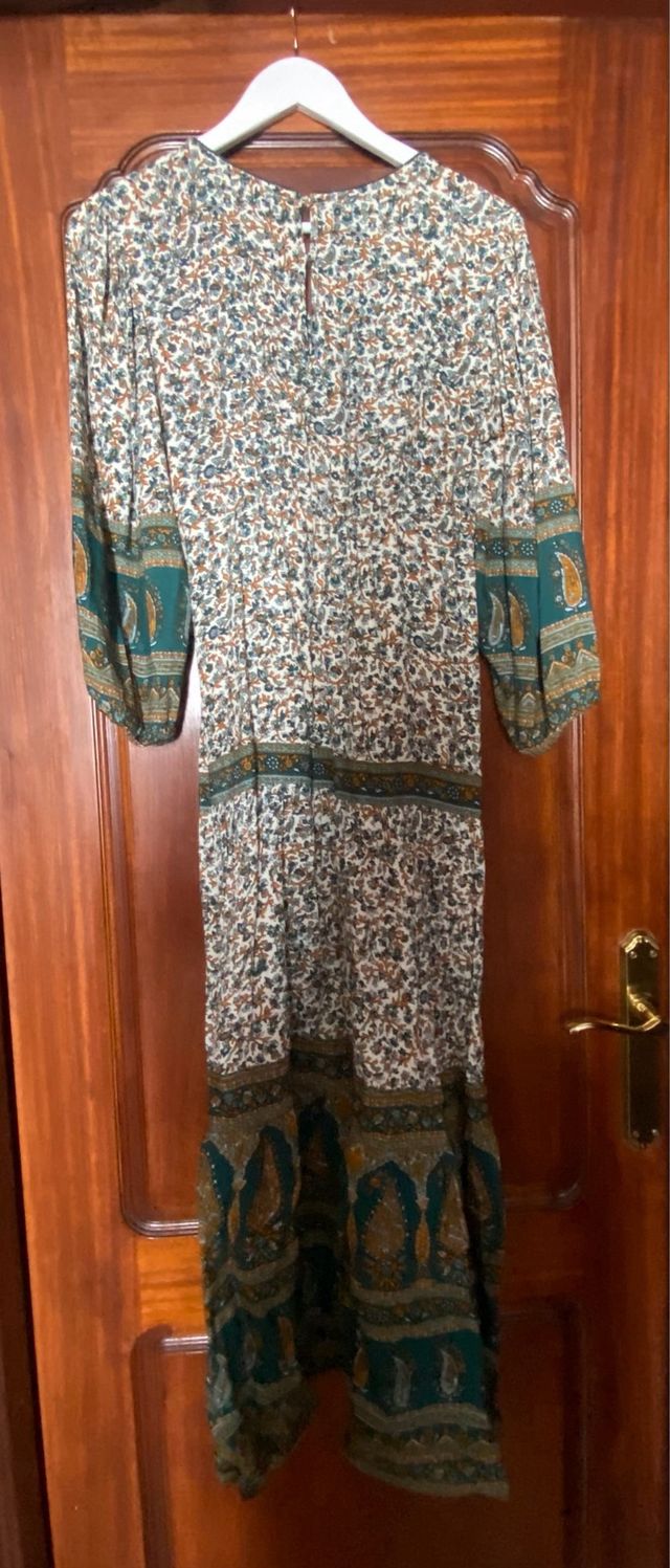 Vestido Sfera estampado floral verde