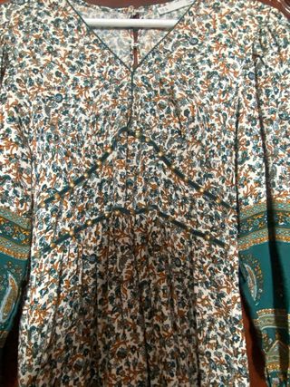 Vestido Sfera estampado floral verde