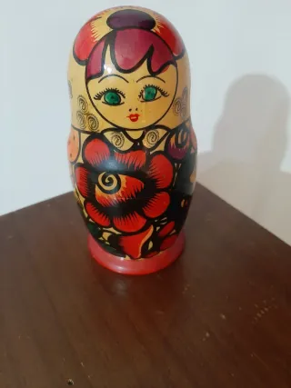 Matrioska russa 5 pezzi legno dipinta a mano
