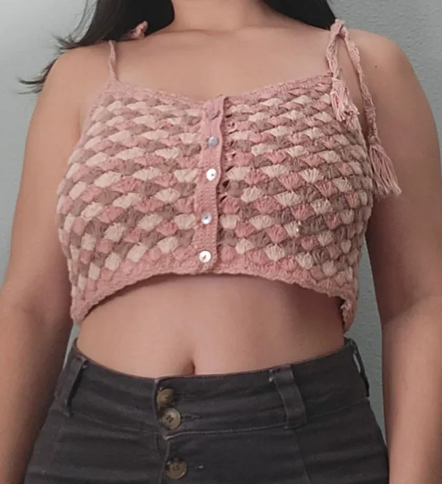 Top Crochet Green Coast Talla M