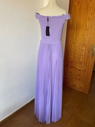 Vestido Matilde Cano Morado Talla 40 Nuevo