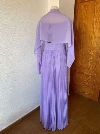 Vestido Matilde Cano Morado Talla 40 Nuevo