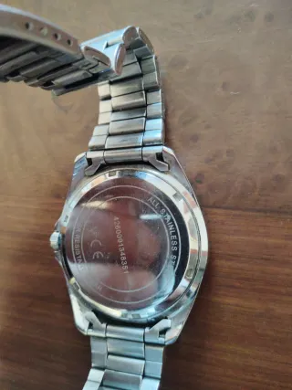 Reloj Time Piece Negro y Plateado