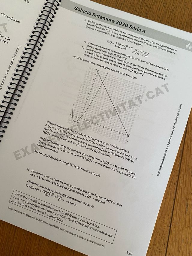 Problemas Matemáticas CC.SS. Selectividad 2024