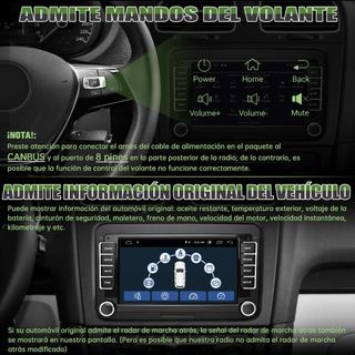 Navegador Android VolksWagen Passat, Golf, Touran