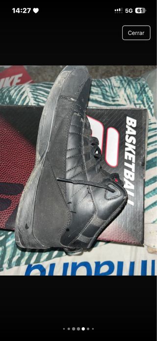 Zapatillas Baloncesto Fila Negras Talla 42