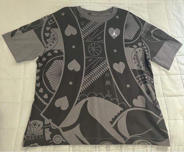 Camiseta Jordan Talla M - Estampado Gris